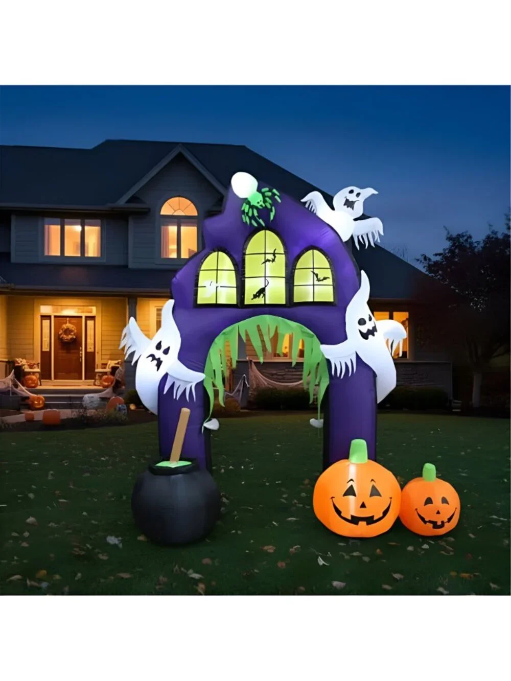 9 FT Tall Halloween Inflatable Castle Archway